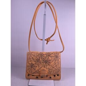 Tinta One-of-a-Kind Hand Painted Upcycled Purse Spiders and Webs Snap Closure